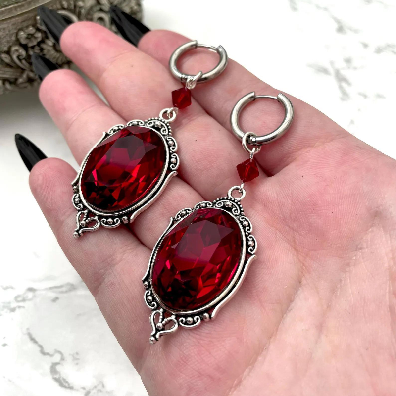 Women'S Victorian Accessories - ต่างหูแวมไพร์, เครื่องประดับแบบกอธิค, หยดน้ำเลือด, แบบเพแกน, อุปกรณ์เสริมแบบวูดู, พังก์,