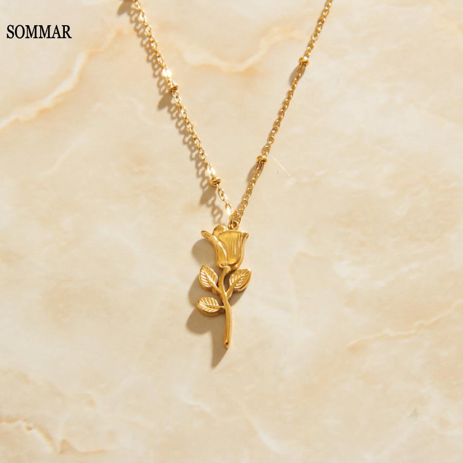 Women Accessories Shop Online - SOMMAR อินเดียช้อปปิ้งออนไลน์ Gold Plated Lady สร้อยคอและจี้