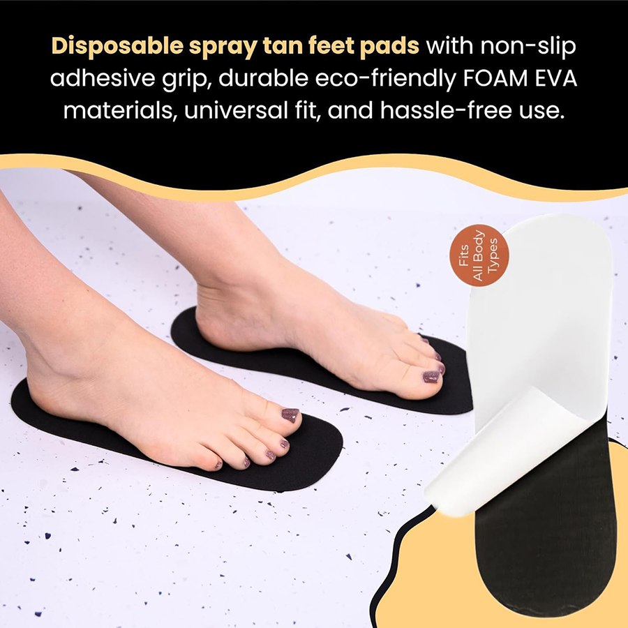 Women Accessories Combo - 10 ชิ้นทิ้งผู้หญิงรองเท้าแตะฟอกหนังฟอกหนัง Sticky ฟุตสเปรย์ Tan Foot