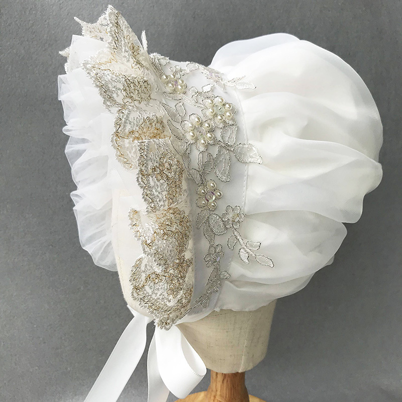 Women'S Victorian Accessories - Victorian Bonnet Ruffles Village หมวก Lolita