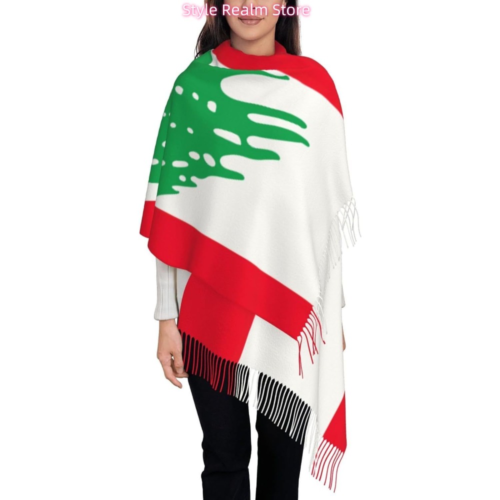 Women Accessories Lebanon - ธงชาติเลบานอนพิมพ์ผ้าพันคอโพลีเอสเตอร์ระบายอากาศได้ดีเป็นเครื่องประดับแฟชั่นสำหรับการเดินทางและการสวมใส่ในชีวิตประจำวัน