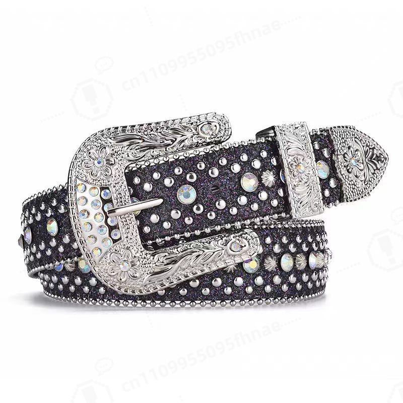 Women'S Jeans Accessories - เข็มขัดประดับเพชรสไตล์ Y2K สำหรับผู้หญิง แฟชั่นสายคาดเอวฝังเพชร สไตล์ยุโรปอเมริกัน ตกแต่งเสื้อผ้าและกางเกงยีนส์