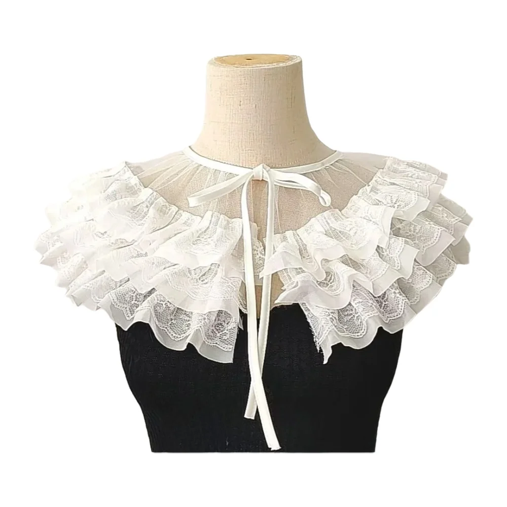 Women'S Victorian Accessories - ผู้หญิง Victorian Lace Ruffled Jabot ปลอมคอ