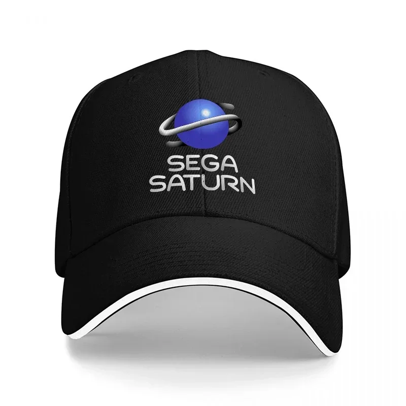 Women Accessories Logo Design - ใหม่ SEGA SATURN LOGO หมวกเบสบอลสีดำพร้อมดีไซน์ดาวเคราะห์สีน้ำเงินหมวกเกมย้อนยุคคลาสสิกสำหรับผู้ชายและผู้หญิงอุปกรณ์เสริมสำหรับแฟนๆ