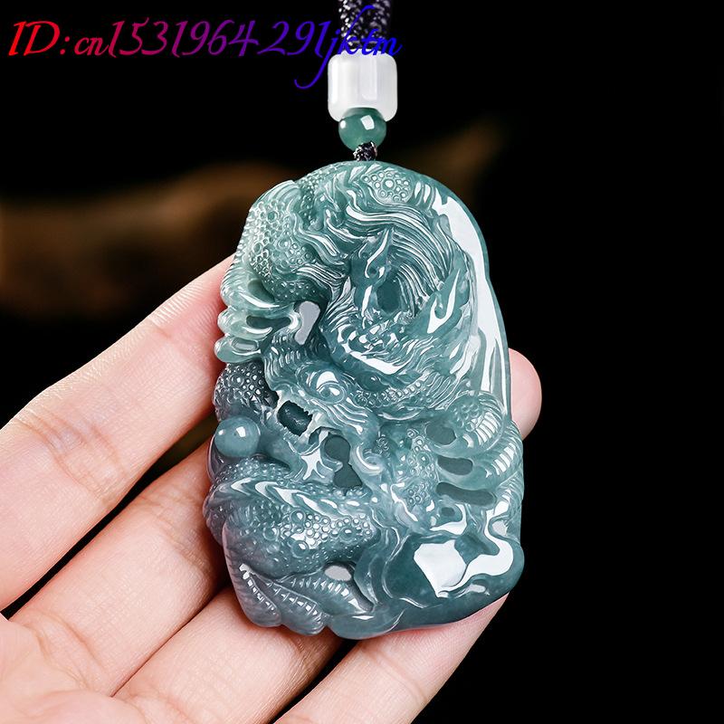 หยกพม่าธรรมชาติจี้มังกรสร้อยคอ - Women'S Accessories Designer บทวิจารณ์และราคา