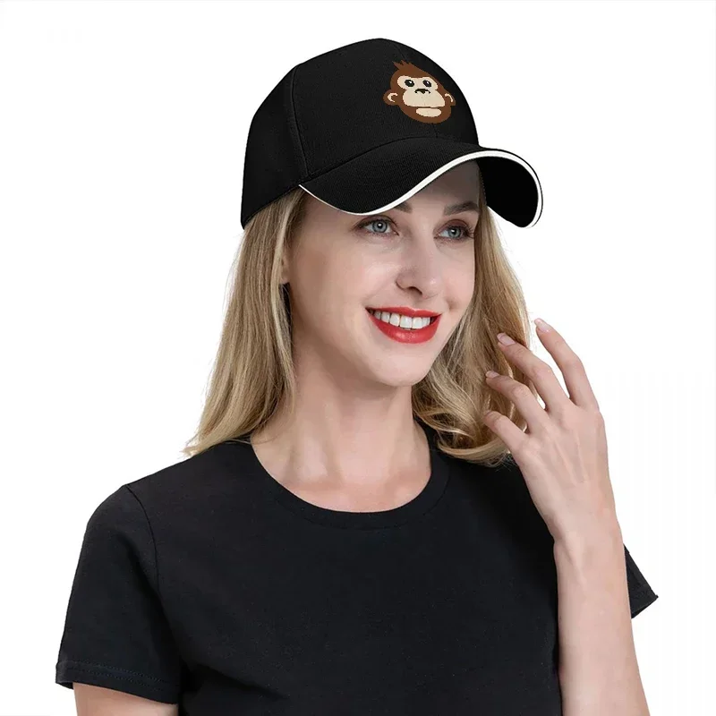 หมวกเบสบอลโลโก้หน้าลิงใหม่ สีด - Women Accessories Logo Design บทวิจารณ์และราคา