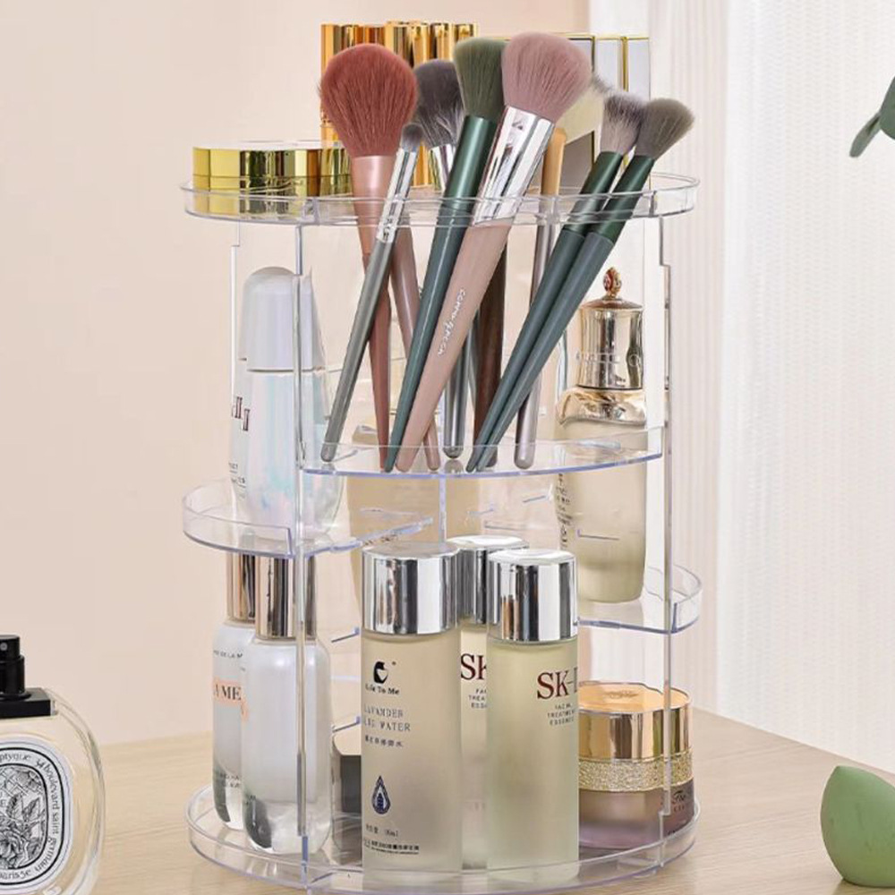 ชั้นวางเครื่องสำอางหมุนได้ 360 - Women Accessories List บทวิจารณ์และราคา