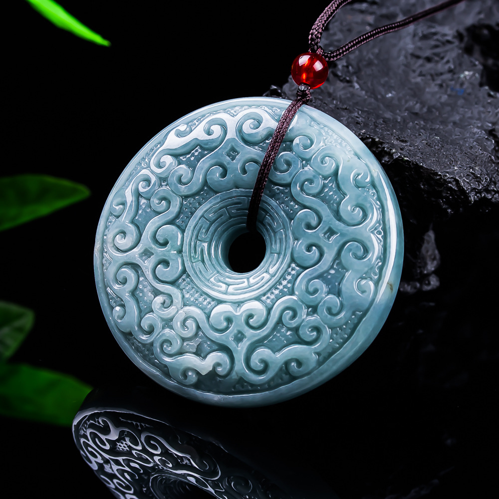 หยกพม่าธรรมชาติจี้ดอกไม้สร้อยค - Women'S Accessories Designer บทวิจารณ์และราคา