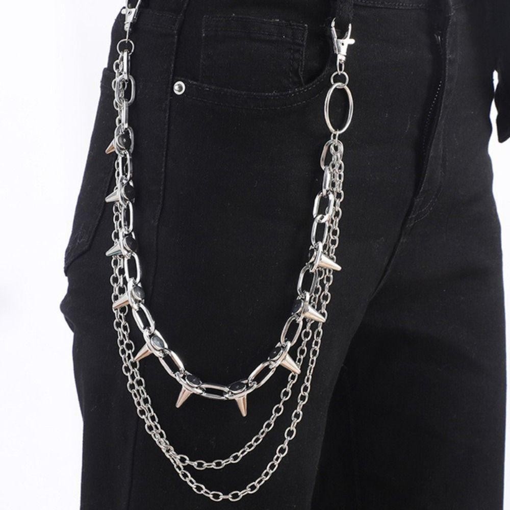 โซ่คาดเอวสไตล์ฮิปฮอป พังก์ร็อก - Women'S Jeans Accessories บทวิจารณ์และราคา