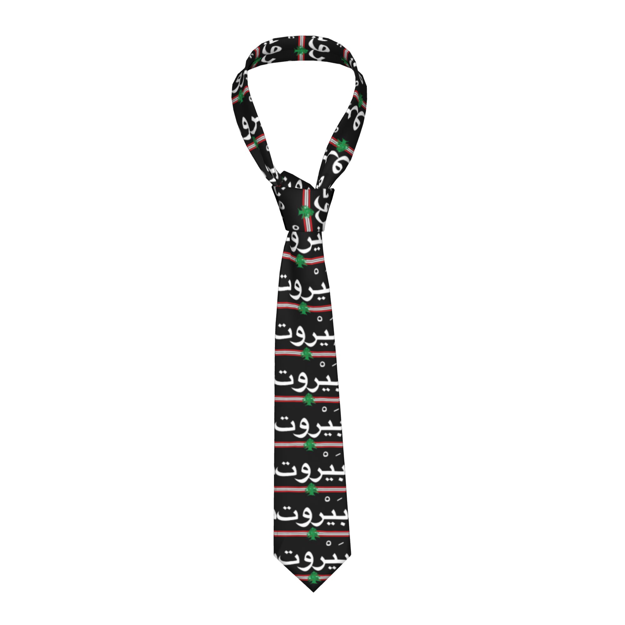 เนคไทลายธงชาติเลบานอน ปักลายอา - Women Accessories Lebanon บทวิจารณ์และราคา
