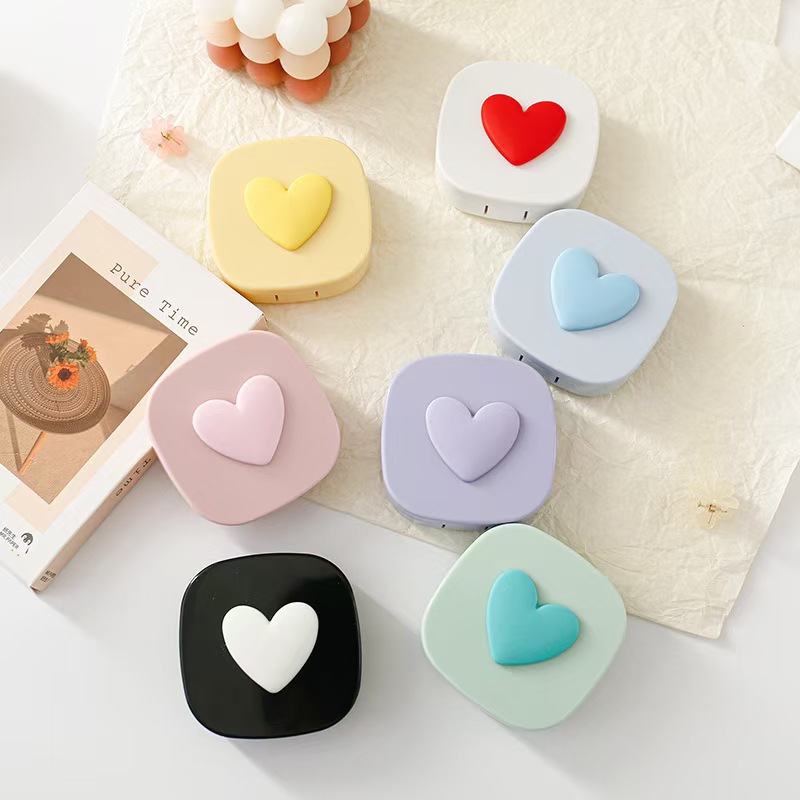 หัวใจคอนแทคเลนส์พร้อมกระจก MIN - Women Accessories List บทวิจารณ์และราคา