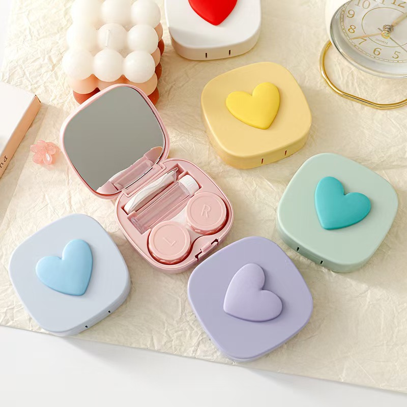 หัวใจคอนแทคเลนส์พร้อมกระจก MIN - Women Accessories List บทวิจารณ์และราคา