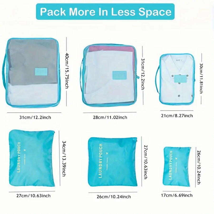 6 ชิ้น Travel Organizer กระเป๋ - Women Accessories List บทวิจารณ์และราคา