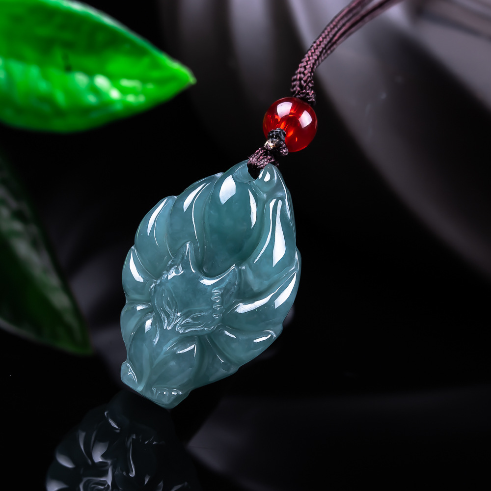 หยกพม่าธรรมชาติจี้รูปสุนัขจิ้ง - Women'S Accessories Designer บทวิจารณ์และราคา