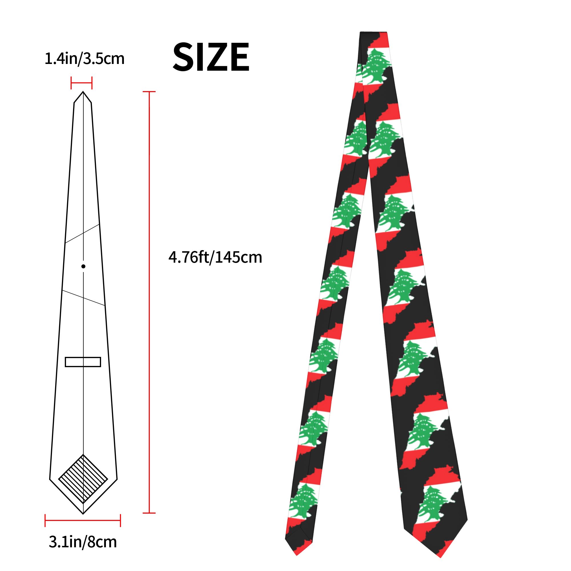 เนคไทลายธงชาติเลบานอน  แบบกำหน - Women Accessories Lebanon บทวิจารณ์และราคา