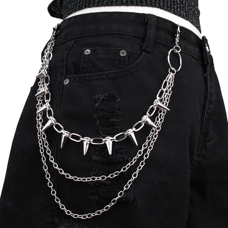 โซ่คาดเอวสไตล์ฮิปฮอป พังก์ร็อก - Women'S Jeans Accessories บทวิจารณ์และราคา