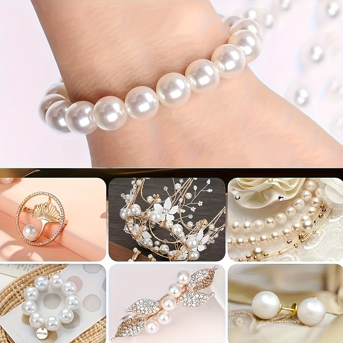 1388 ชิ้น ลูกปัดสีดำ ขาว และน้ - Women Accessories Bracelet บทวิจารณ์และราคา