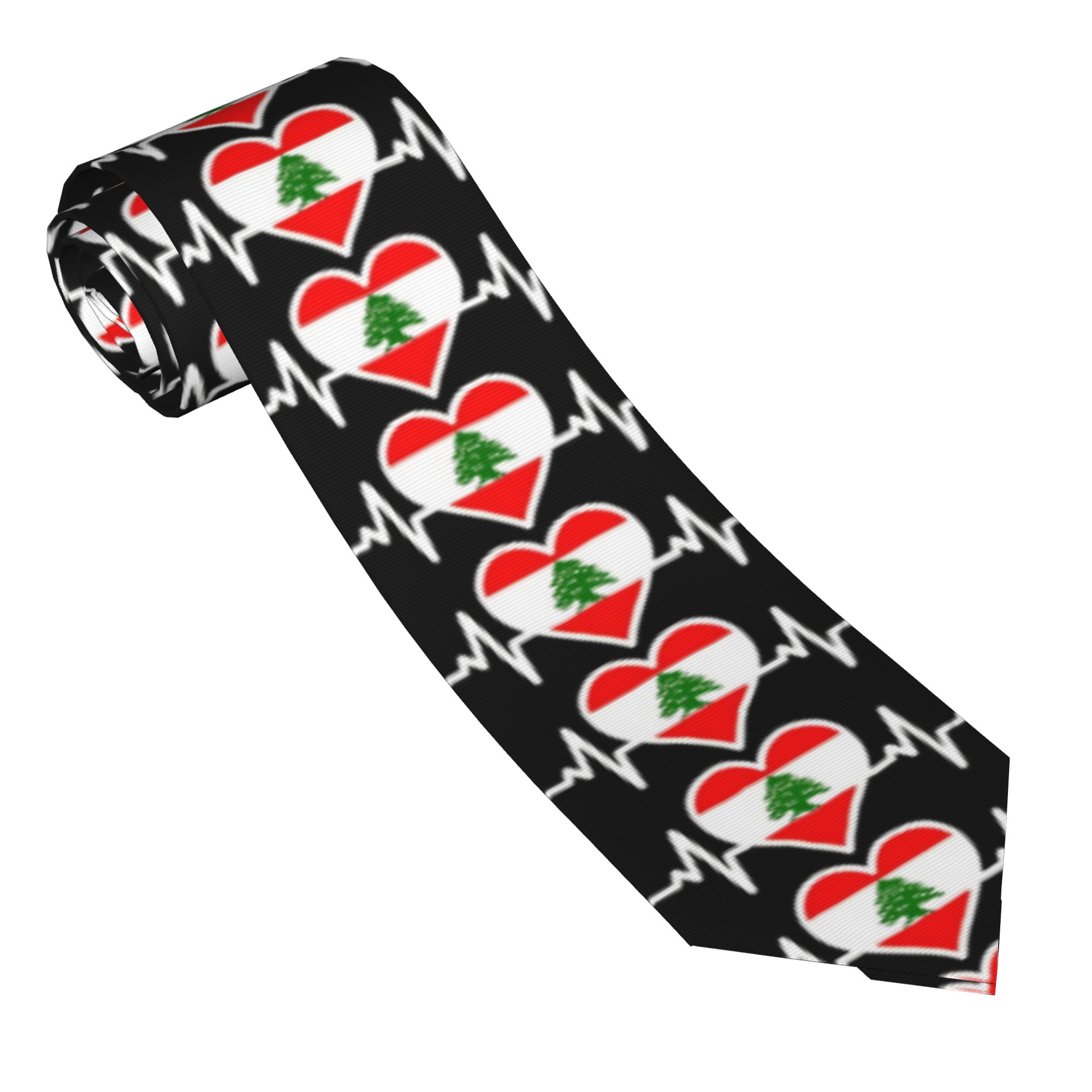 เนคไทลายธงชาติเลบานอน ลายหัวใจ - Women Accessories Lebanon บทวิจารณ์และราคา