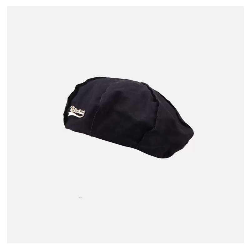 หมวกเบเร่ต์ดีไซน์ดั้งเดิม สีดำ - Women Accessories Logo Design บทวิจารณ์และราคา