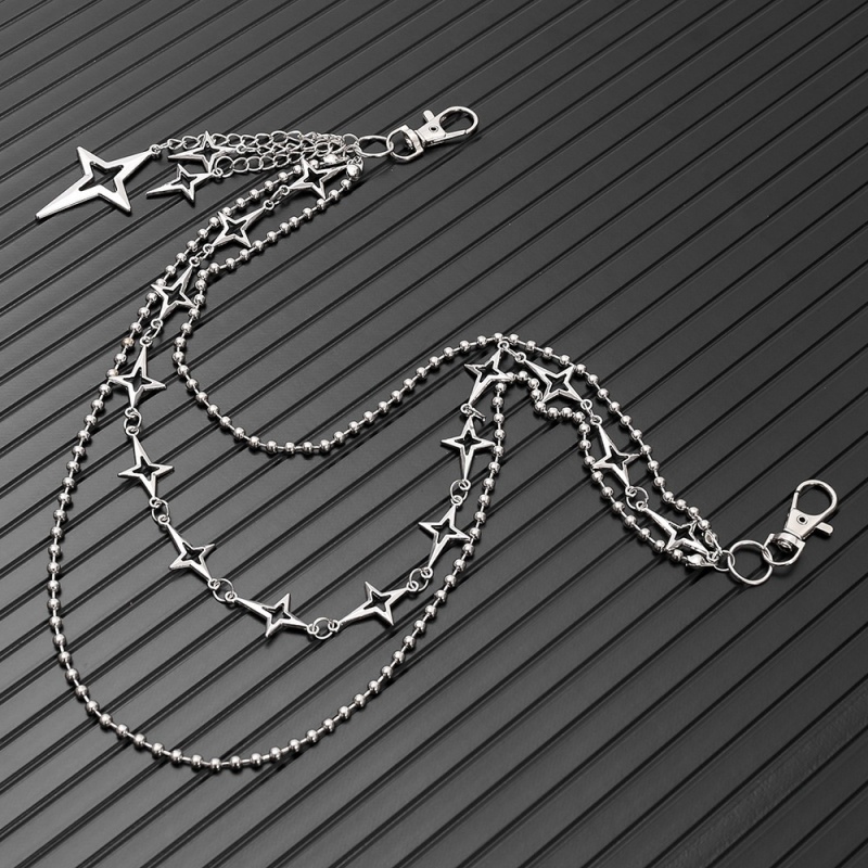 สร้อยคาดเอวแบบหลายชั้นลายดาวสไ - Women'S Jeans Accessories บทวิจารณ์และราคา